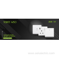 White Power Socket With Usb Socket And Switch